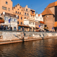 Gdansk - Uferstraße Lange Brücke & Krantor